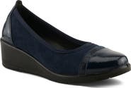 Flexus by Spring Step Macadi Cap Toe Platform Wedge Pump