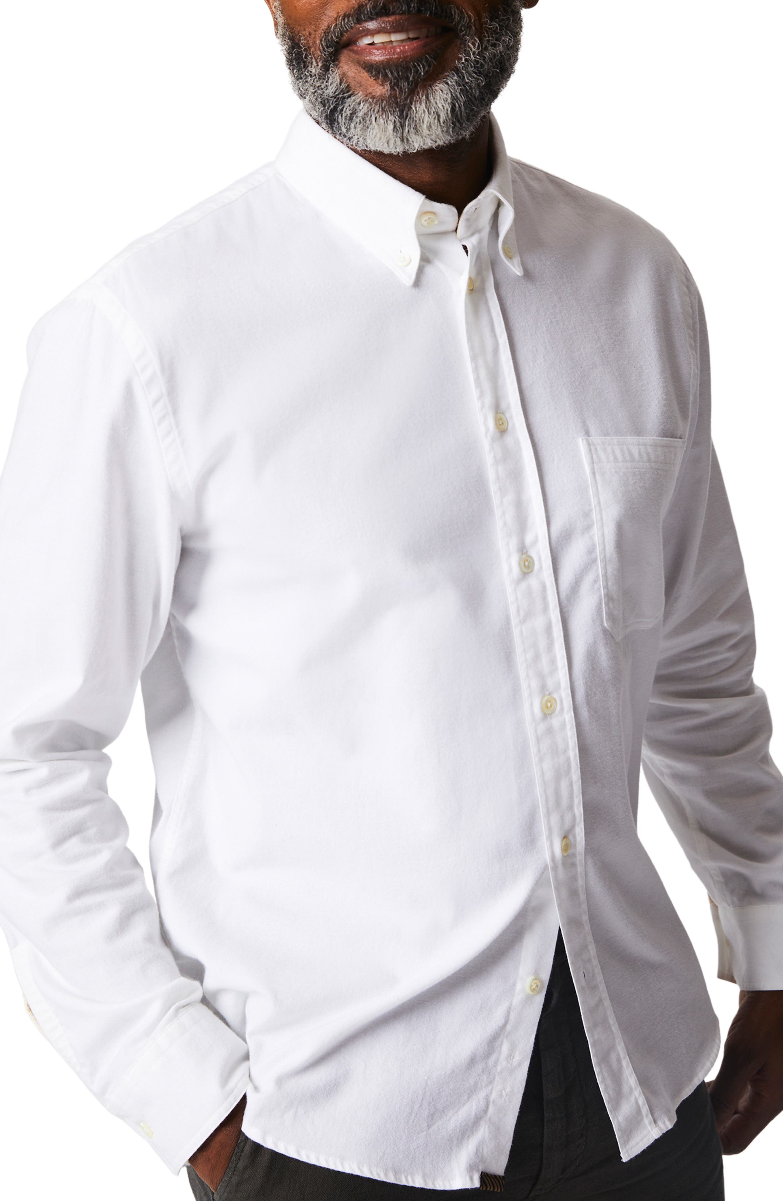 Billy Reid Tuscumbia Classic Fit Button-Down Shirt in White 
