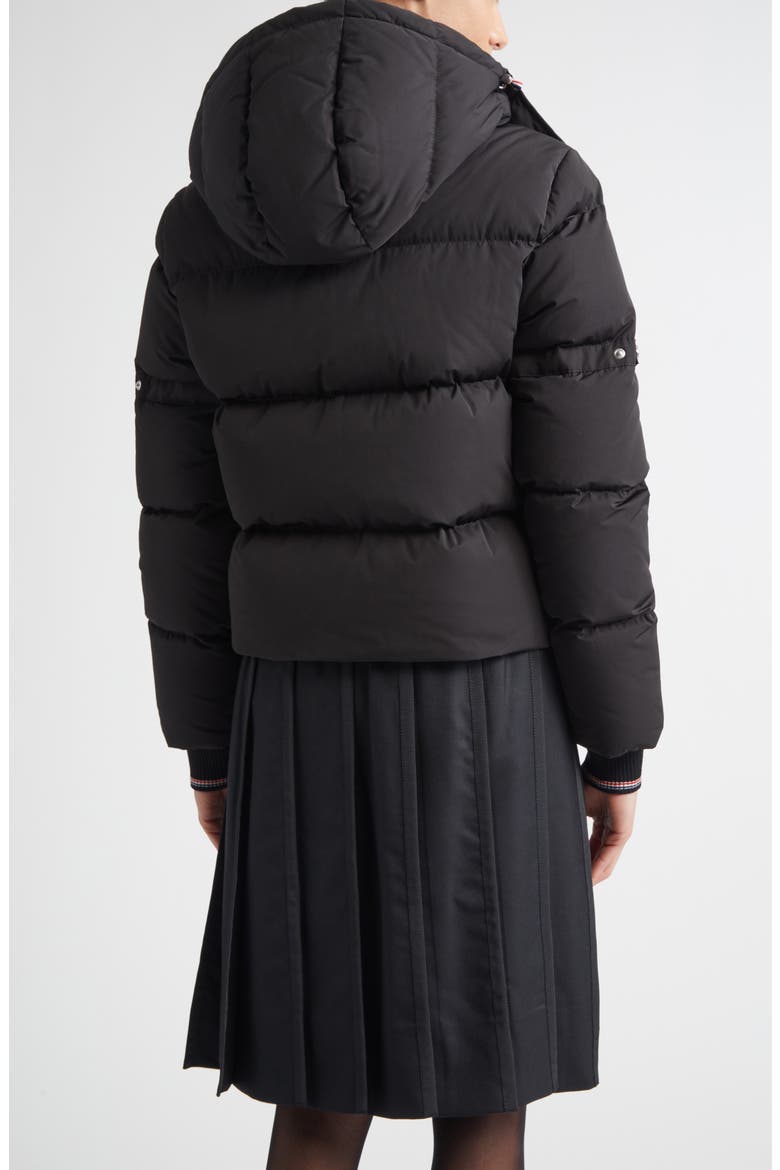 Armband Down Jacket with Removable Hood, Alternate, color, BLACK