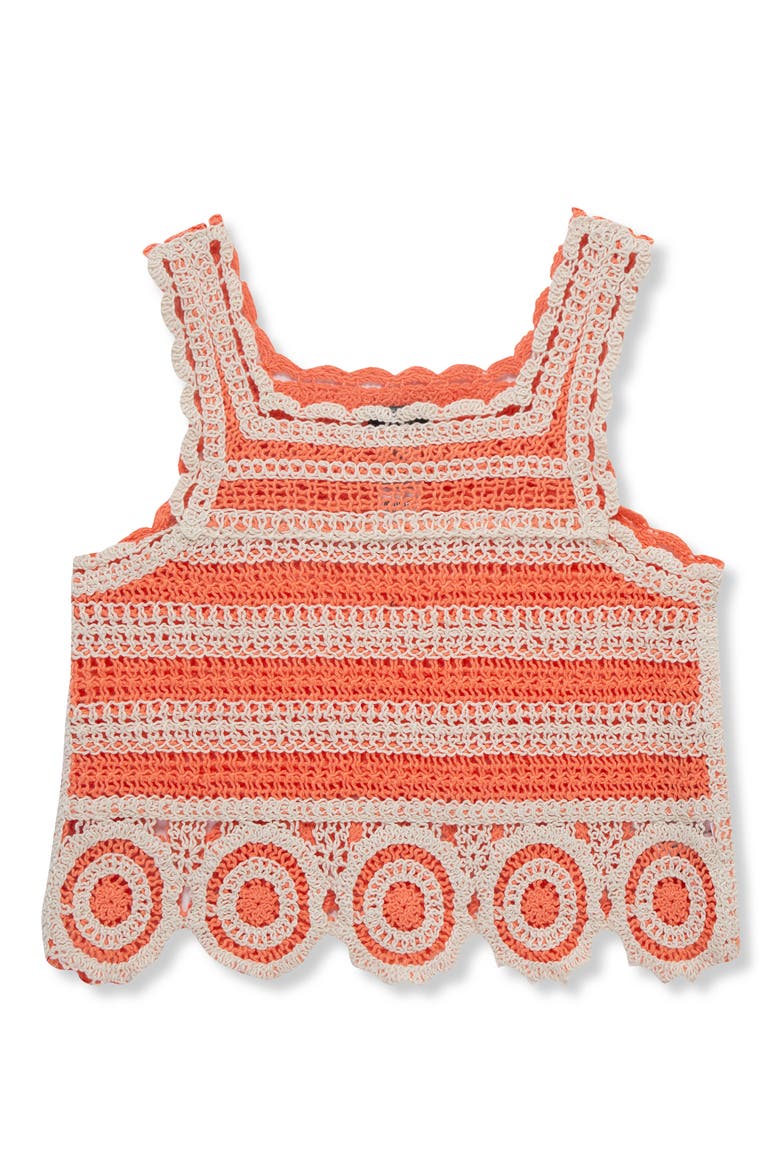 Kids' Stripe Open Stitch Tank, Main, color, ORANGE MULTI