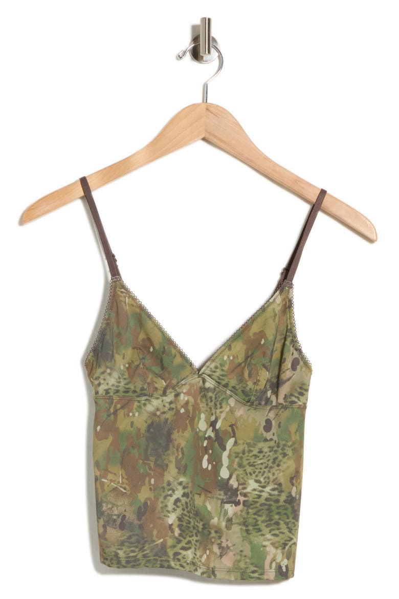 Je T’Aime Camisole, Alternate, color, GREEN CAMO