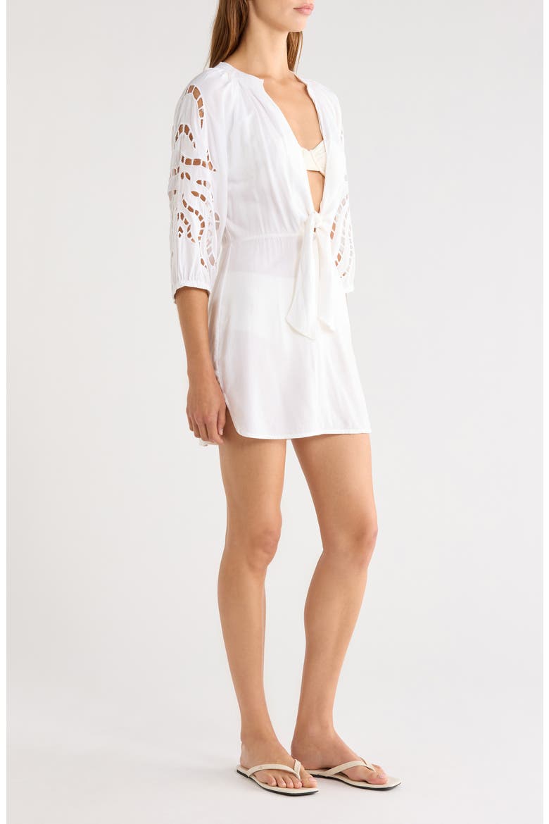 Alice Cover-Up Chemise, Alternate, color, OFF WHITE