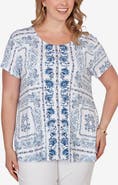 RUBY RD Sublimation Floral Jersey Top