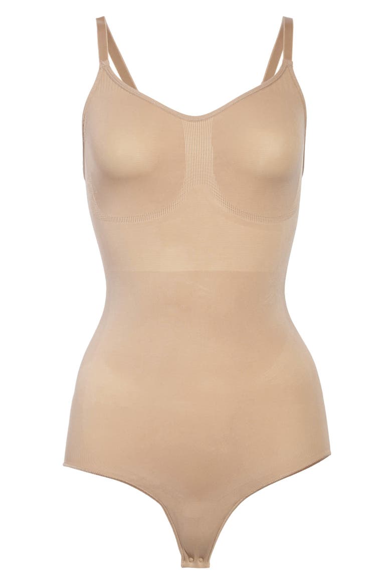 Sculpting Snaps Bodysuit, Alternate, color, CLAY