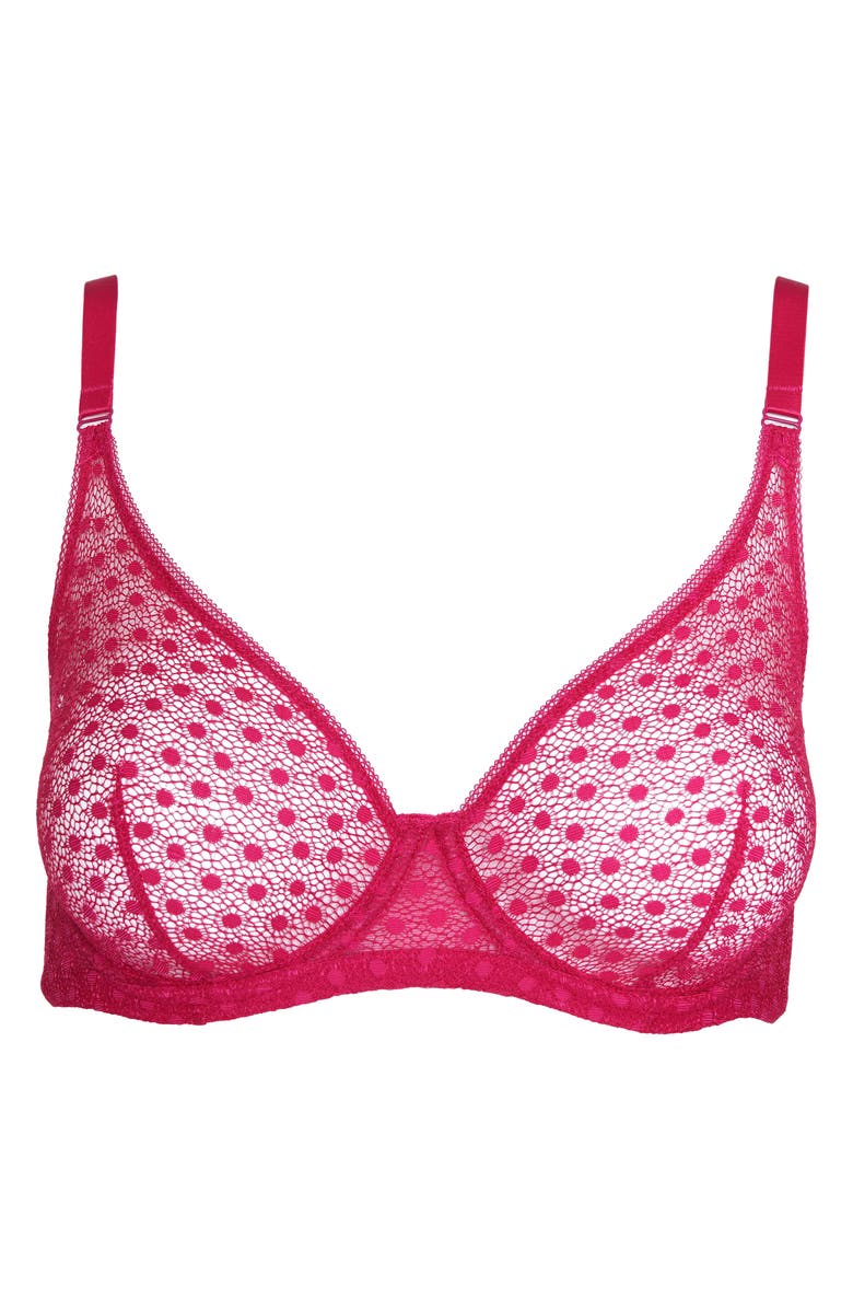 Huit Daisy Cerise Underwire Bra, Alternate, color, Cherry