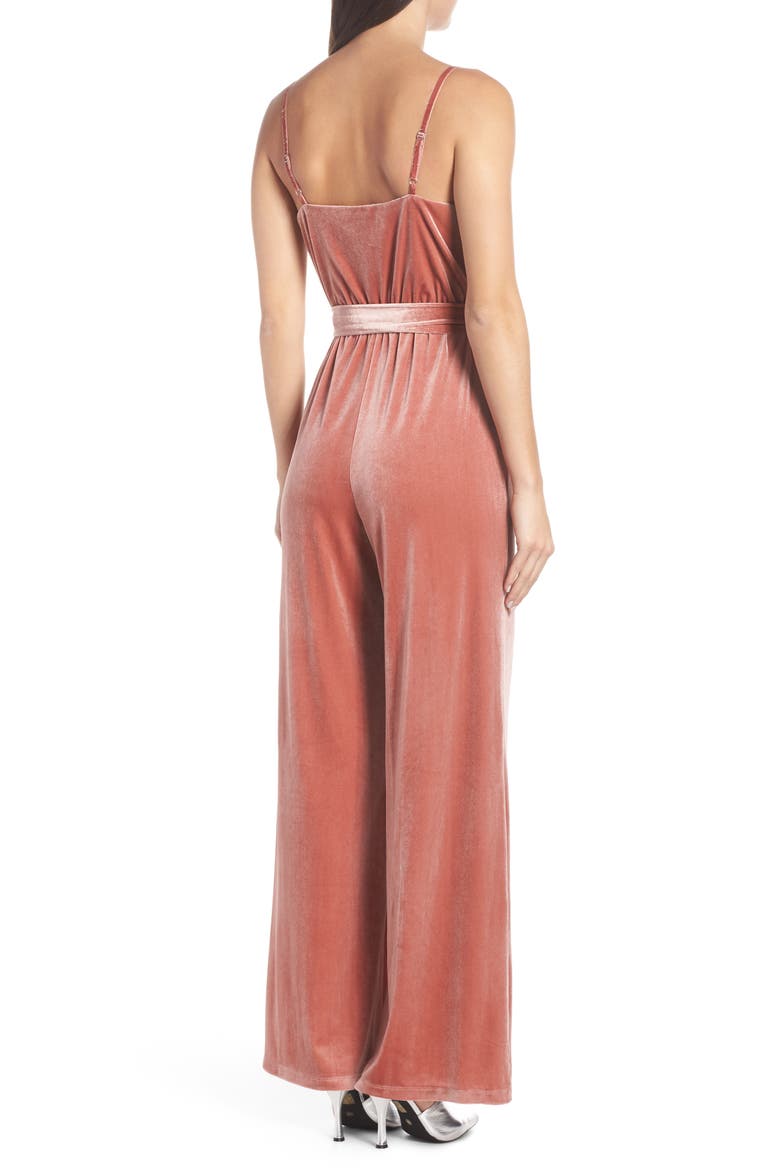 Love Child Velvet Jumpsuit, Alternate, color, BLUSH