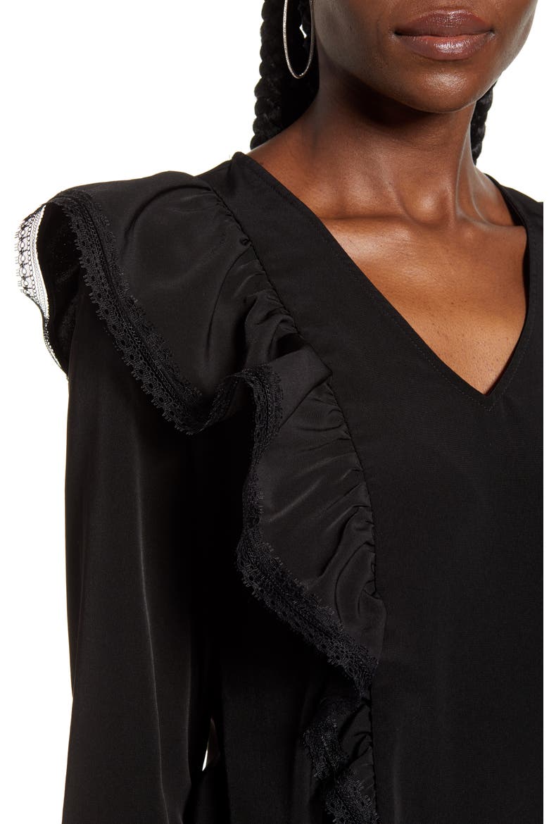VERO MODA Karma Long Sleeve Blouse, Alternate, color, BLACK