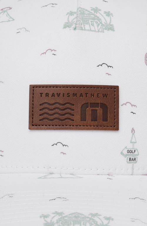 Travismathew Tiki Mapes Snapback Baseball Cap In White