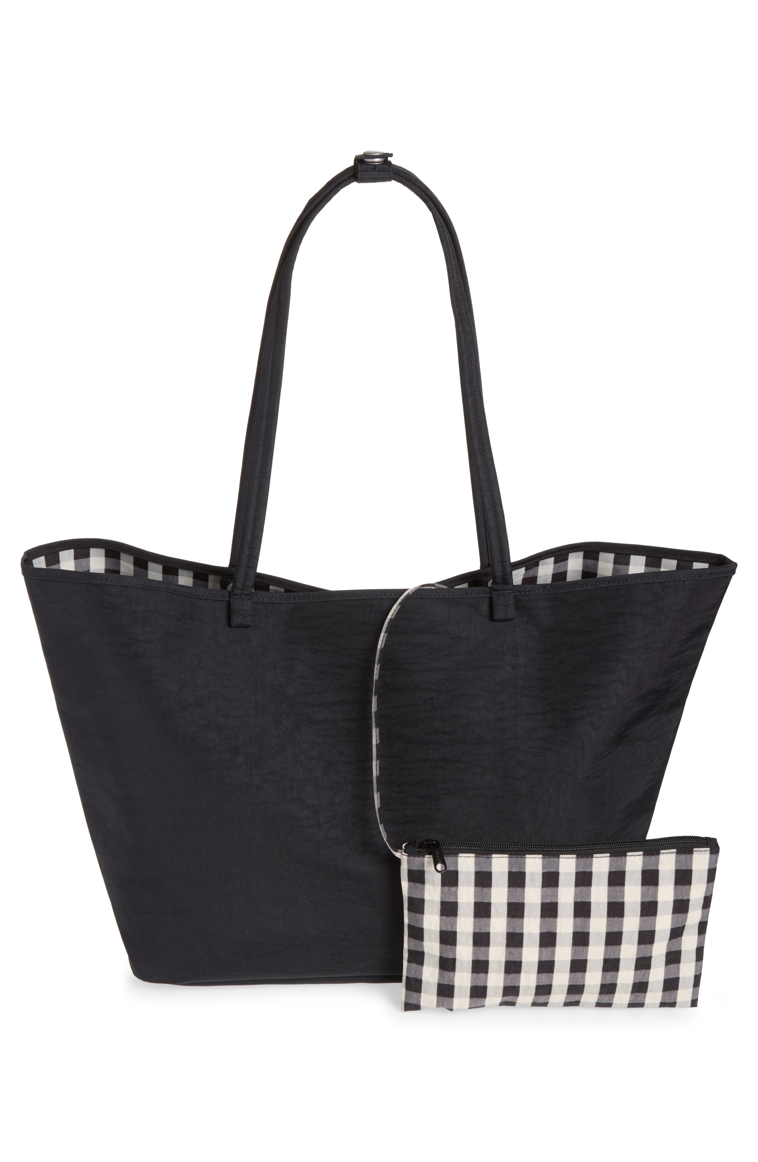 Large Nylon Reversible Tote, Alternate, color, BLACK MIX
