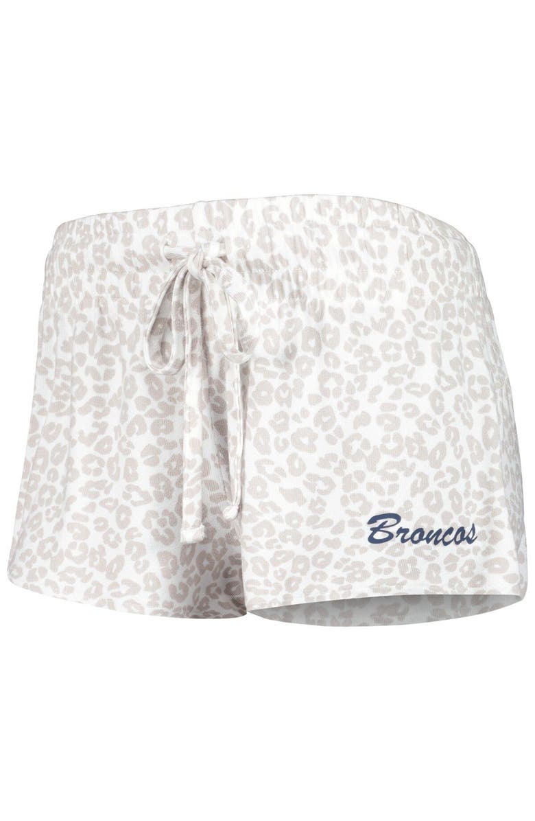 CONCEPTS SPORT Women's Concepts Sport White/Cream Denver Broncos Montana Knit T-Shirt & Shorts Sleep Set, Alternate, color, White