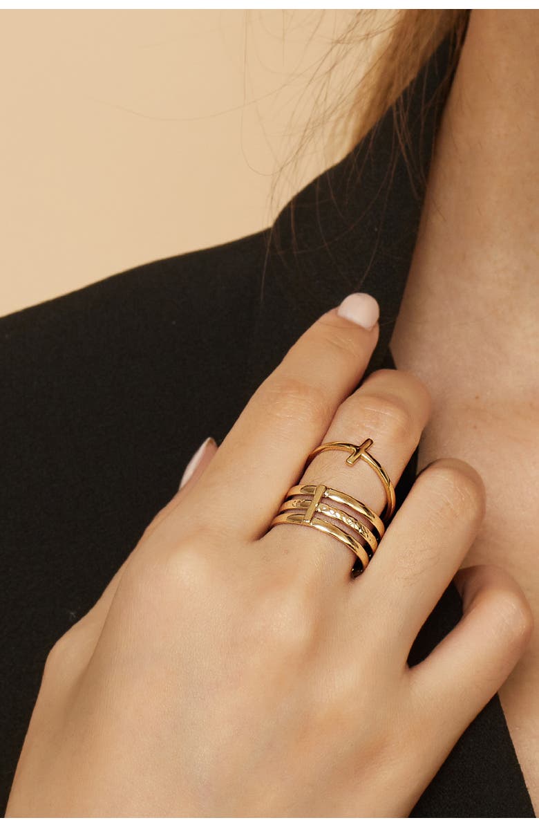 Oradina 10K Yellow Gold Vatican Ring, Alternate, color, Yellow Gold