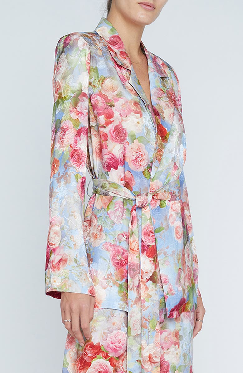 L'AGENCE Ciara Wrap Top, Alternate, color, Multi Soft Cloud Floral