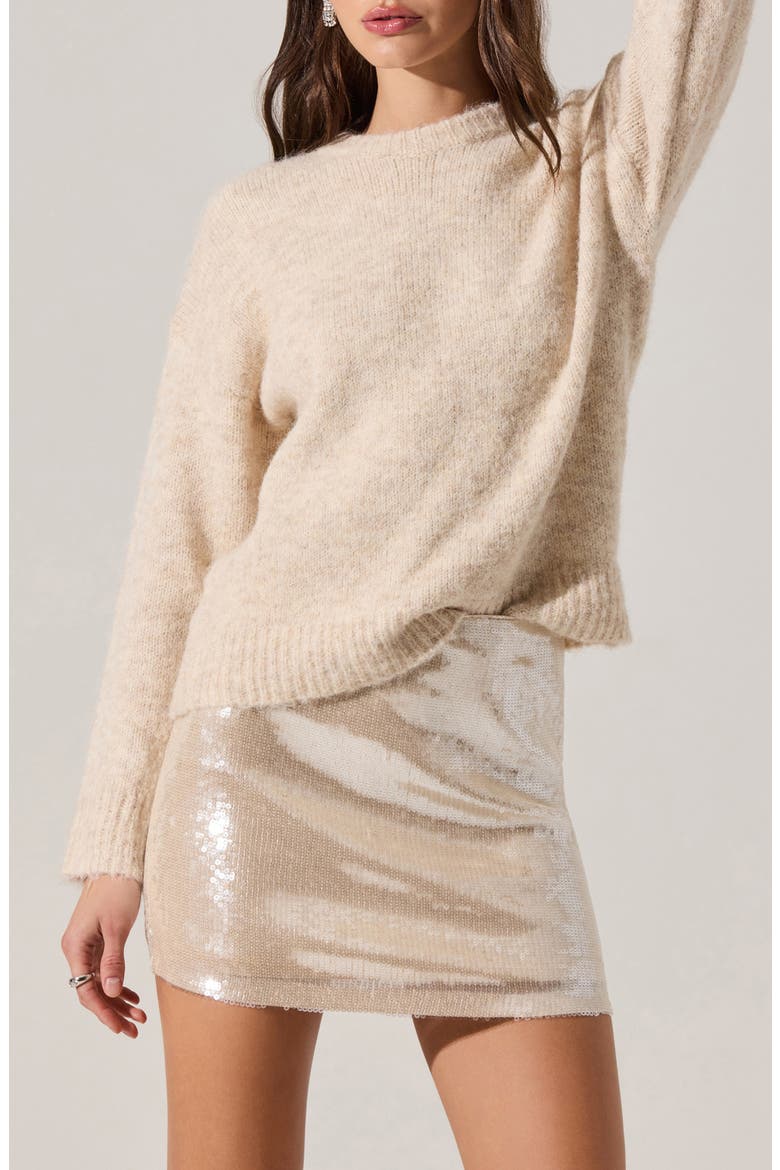 Selbie Crewneck Sweater, Main, color, CREAM
