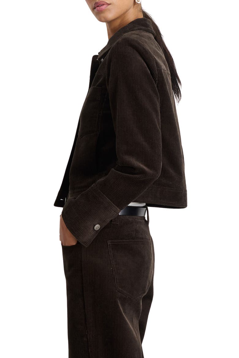 Betty Cotton Corduroy Crop Jacket, Alternate, color, CHOCOLATE
