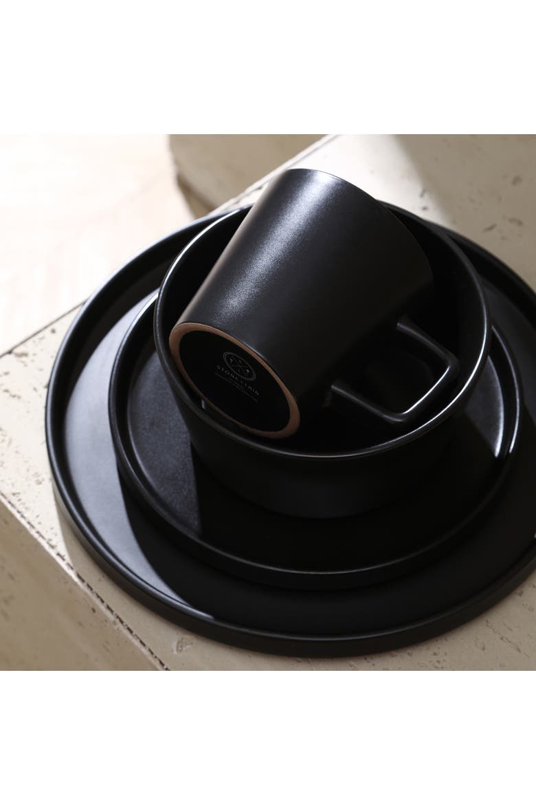 Celina Stoneware 32-Piece Dinnerware Set, Alternate, color, Black Matte