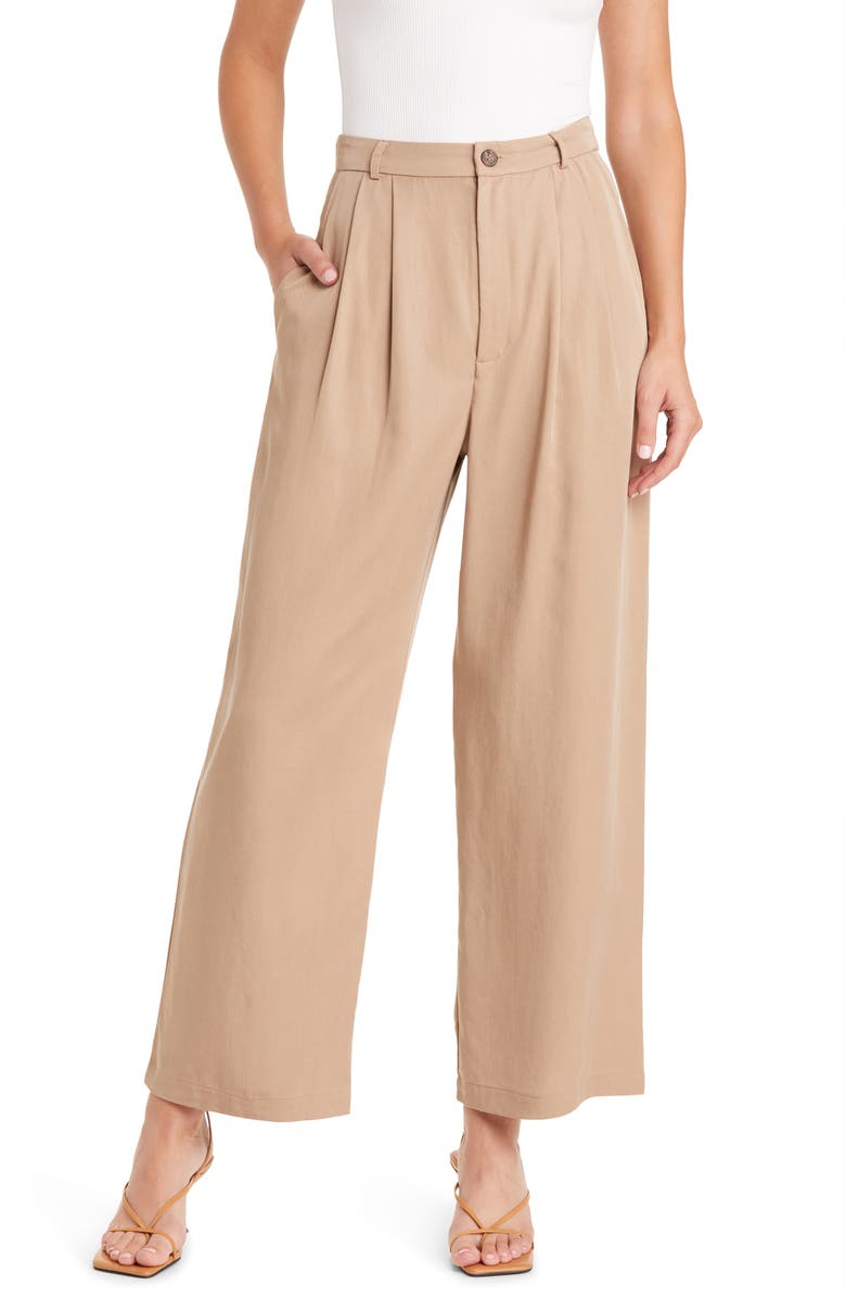 Reformation Mason Wide Leg Crop Pants, Main, color, 