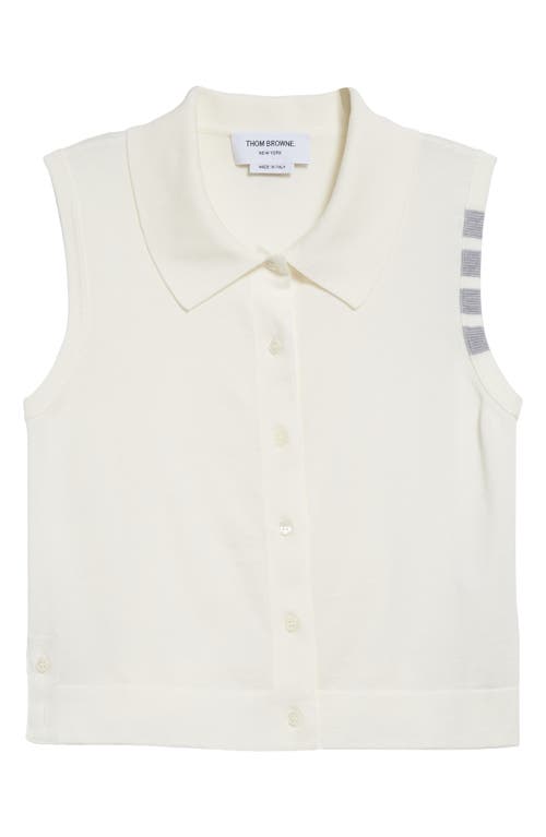 Thom Browne Women's 4bar Cotton Top In White