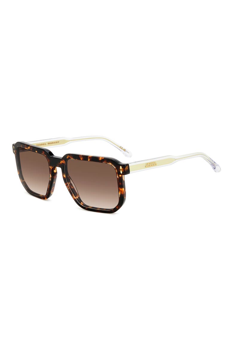 55mm Square Sunglasses, Alternate, color, HAVANA