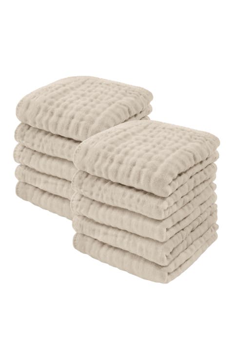 Muslin Washcloths - Pack of 10