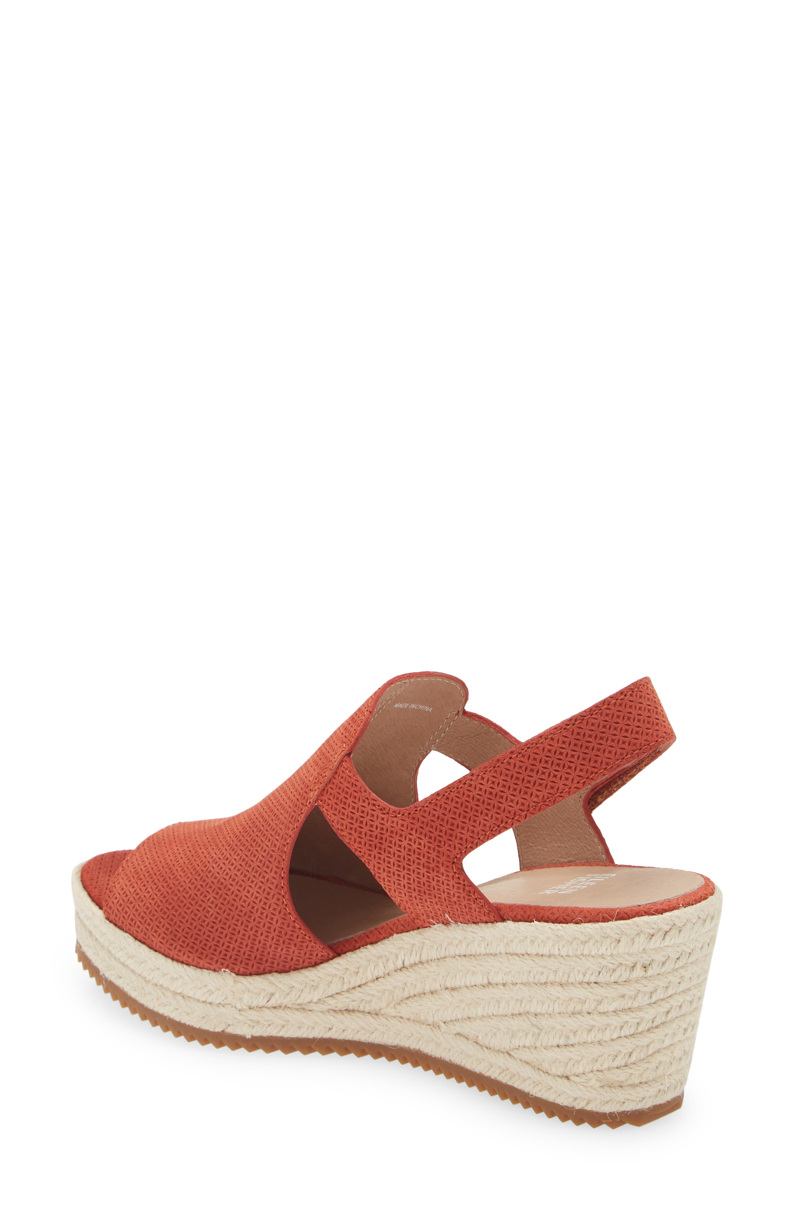 Wilda Slingback Espadrille Platform Wedge Sandal, Alternate, color, CHILI