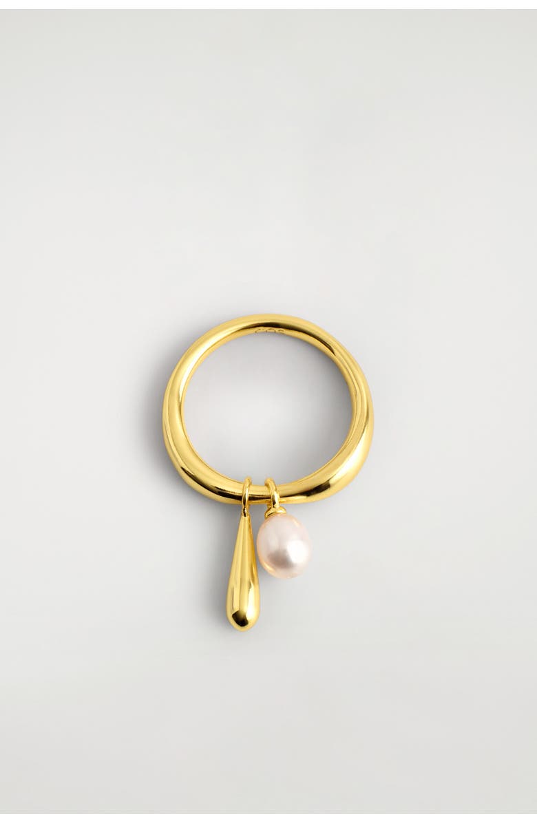 COS Teardrop-Charm Ring, Alternate, color, Gold