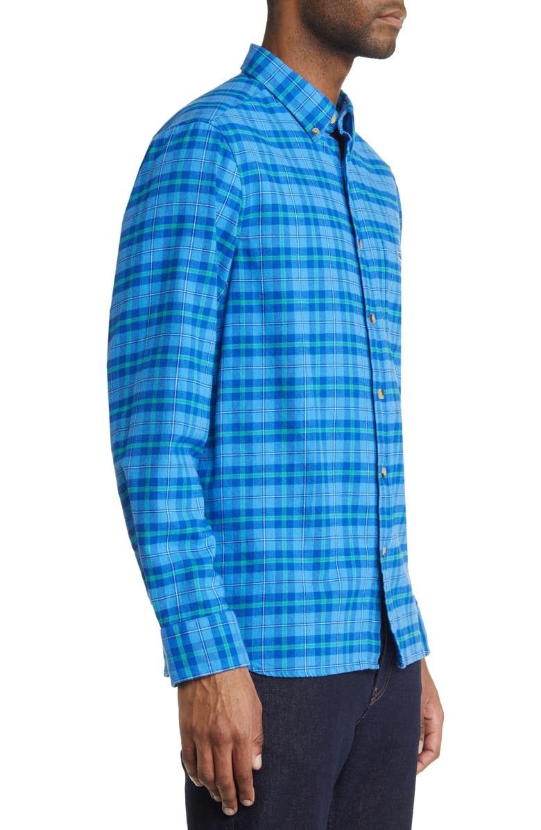 vineyard vines Plaid Classic Fit Stretch Flannel Button-Down Shirt, Alternate, color,