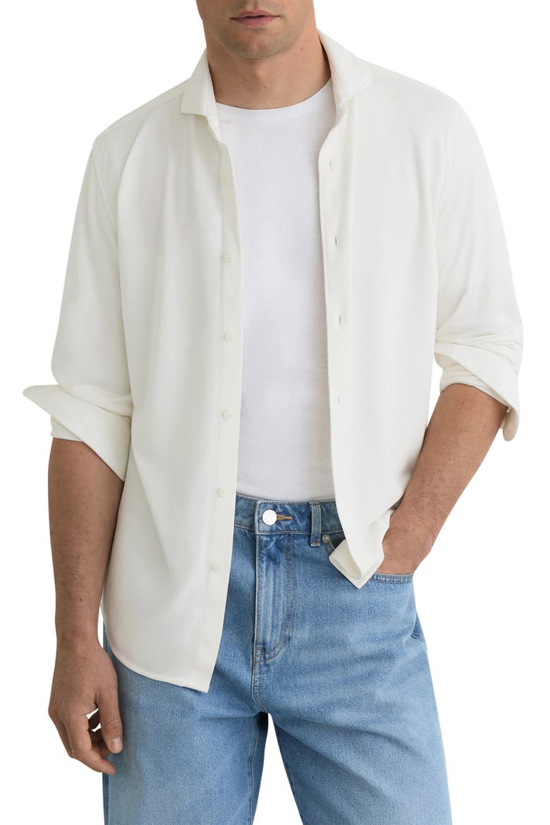 Davaro Button-Up Shirt, Main, color, WHITE