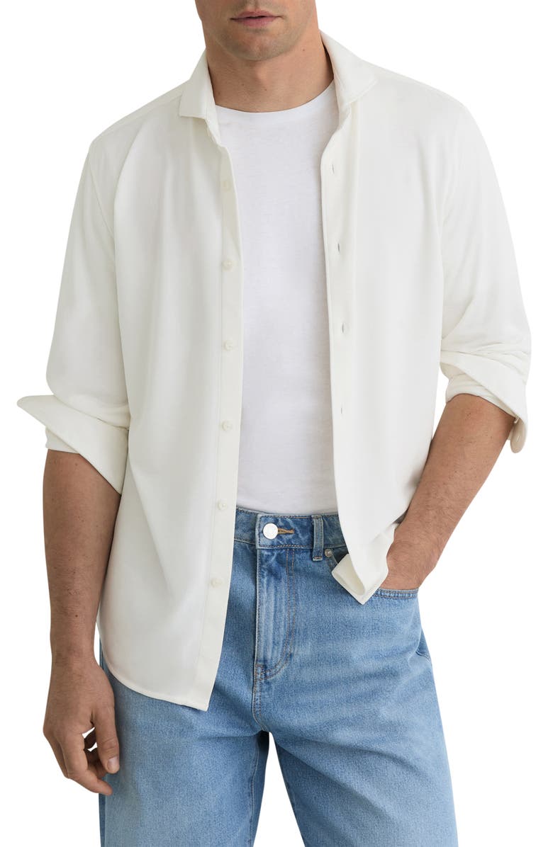 Reiss Davaro Button-Up Shirt, Main, color, White