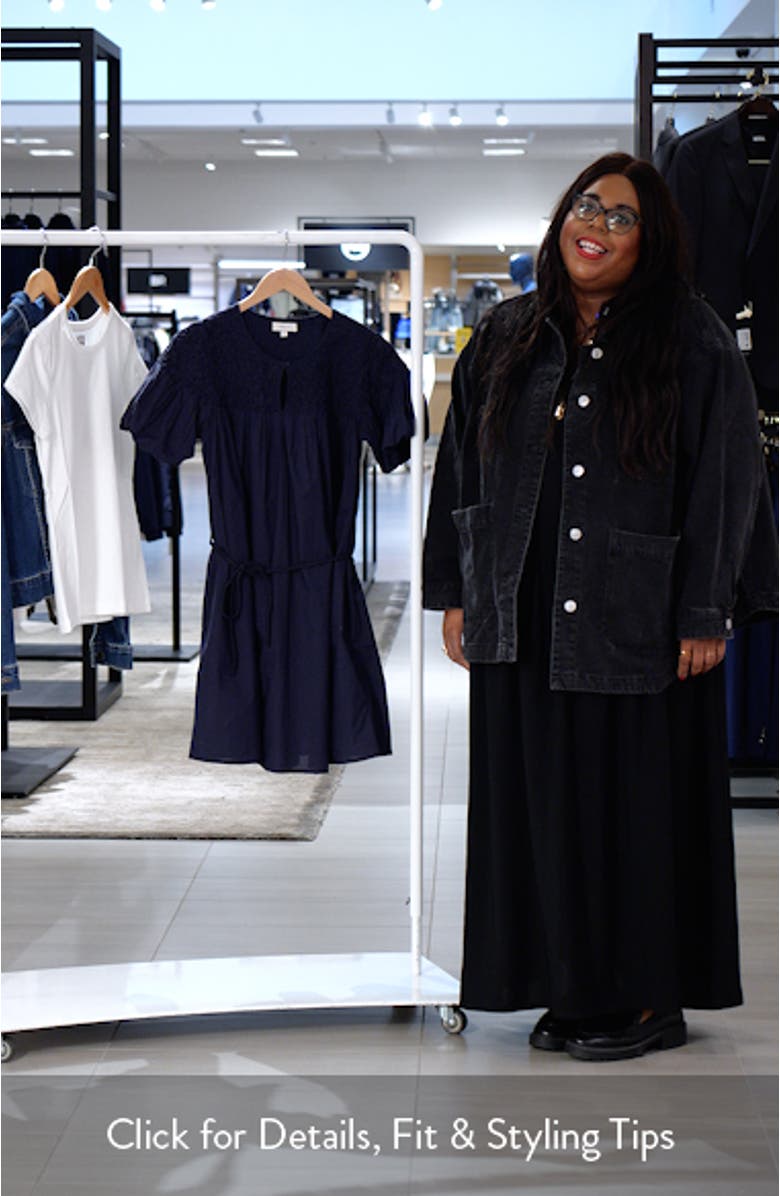 Kailyn Honeycomb Cotton Minidress, sales video thumbnail