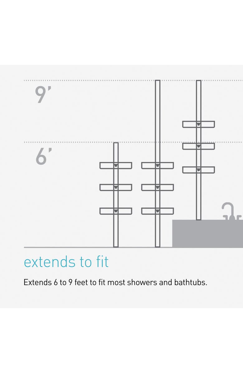 simplehuman Tension Shower Caddy, Alternate, color, 