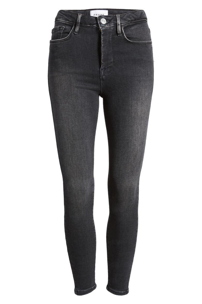 Le One High Waist Crop Skinny Jeans, Alternate, color, LARCHWOOD