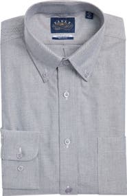 EAGLE Regular Fit Solid Cotton Button-Down Oxford Shirt