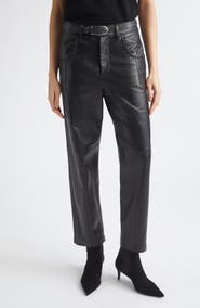 Eleventy Lambskin Leather Pants