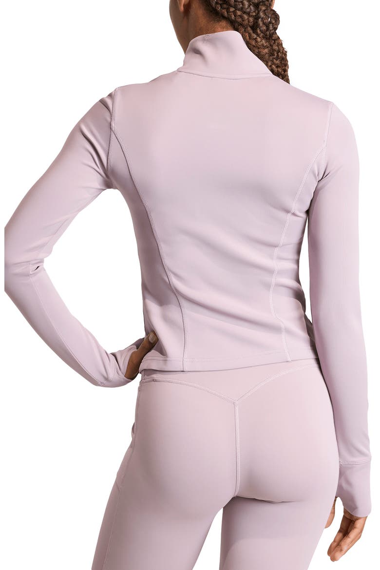 Workout Essentials Zip Knit Jacket, Alternate, color, PRELOVED FIG