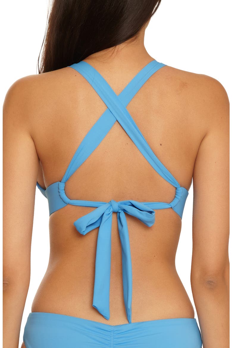 Color Code Halter Bikini Top, Alternate, color, SKY BLUE