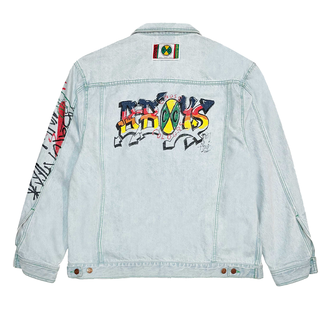Oversize Denim Graffiti Jacket - image 2