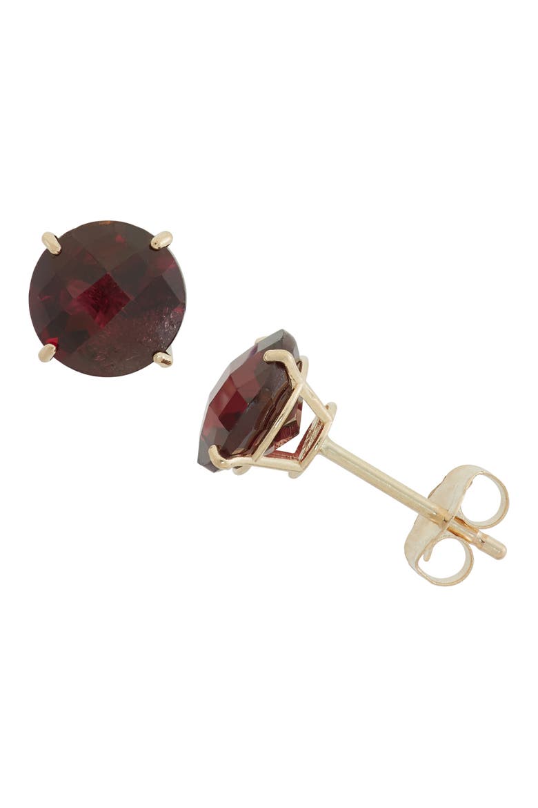 Amethyst Stud Earrings, Main, color, 10KT GARNET
