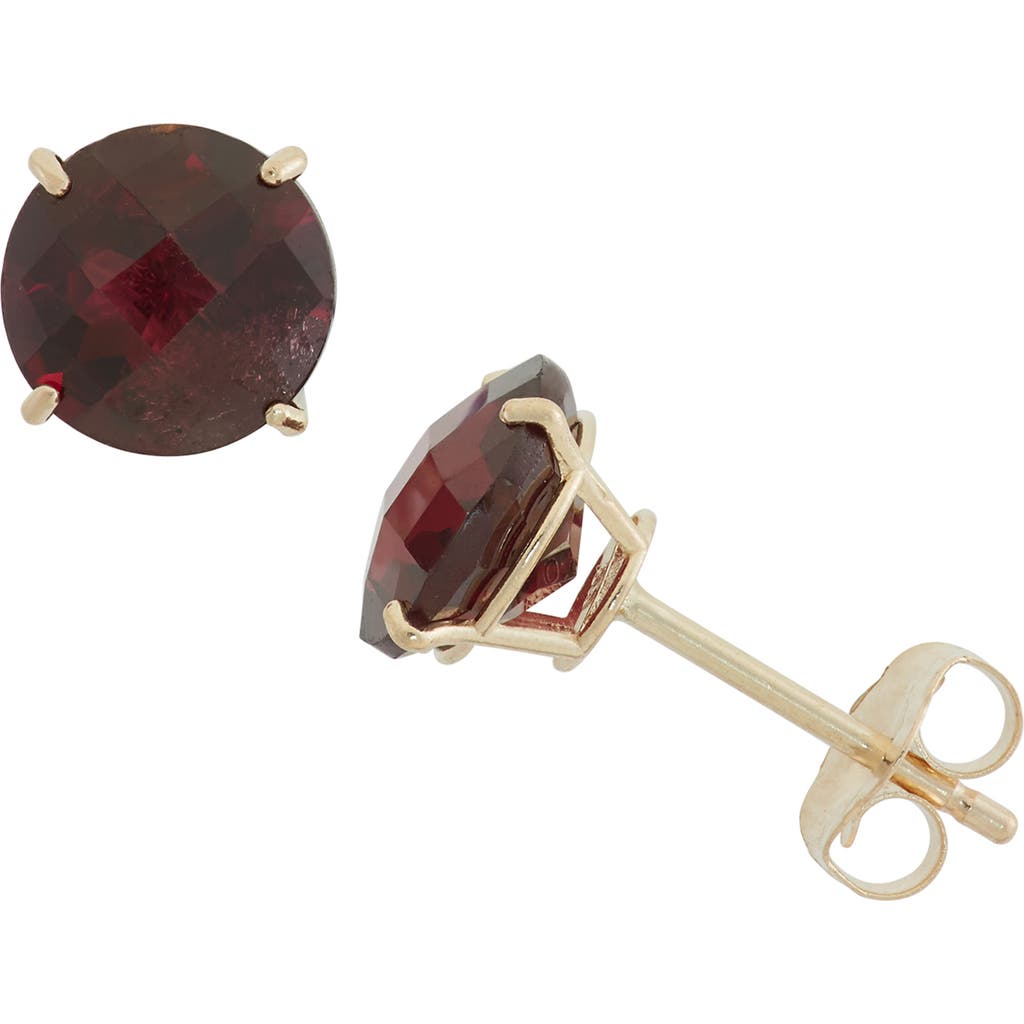 Fuzion Creations Amethyst Stud Earrings In 10kt Garnet