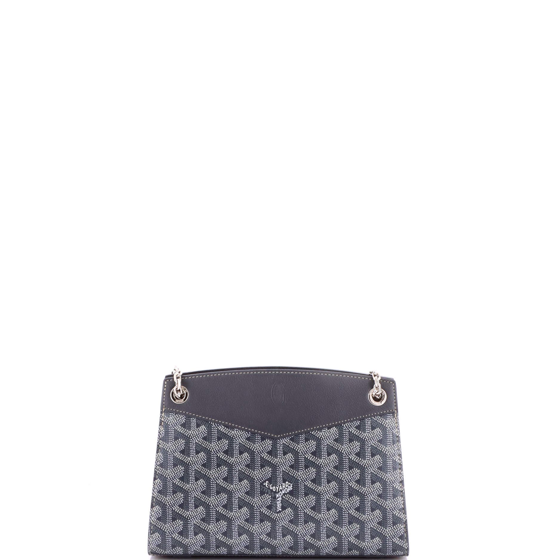 Pre-Owned Goyard Structured Rouette Chain Shoulder Bag Coated Canvas Mini, Alternate, color, Gray