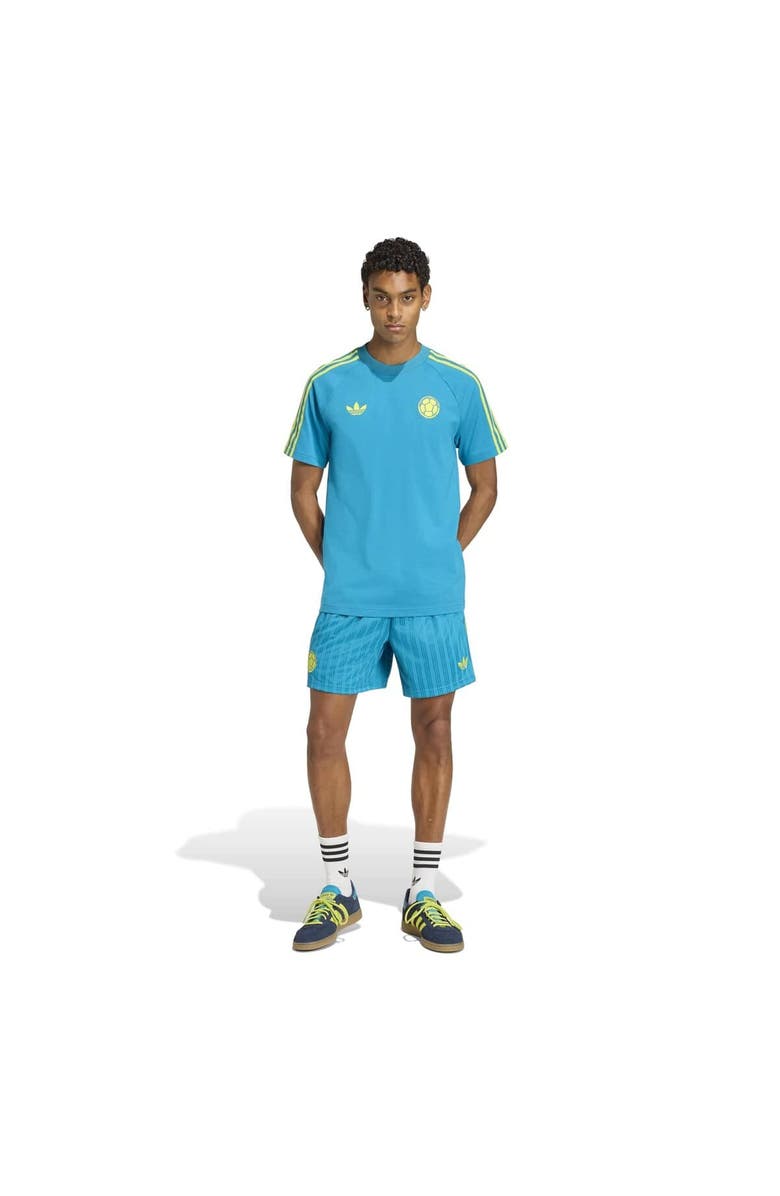 adidas Originals Men's adidas Turquoise Colombia National Team Originals Shorts, Alternate, color, Turquoise