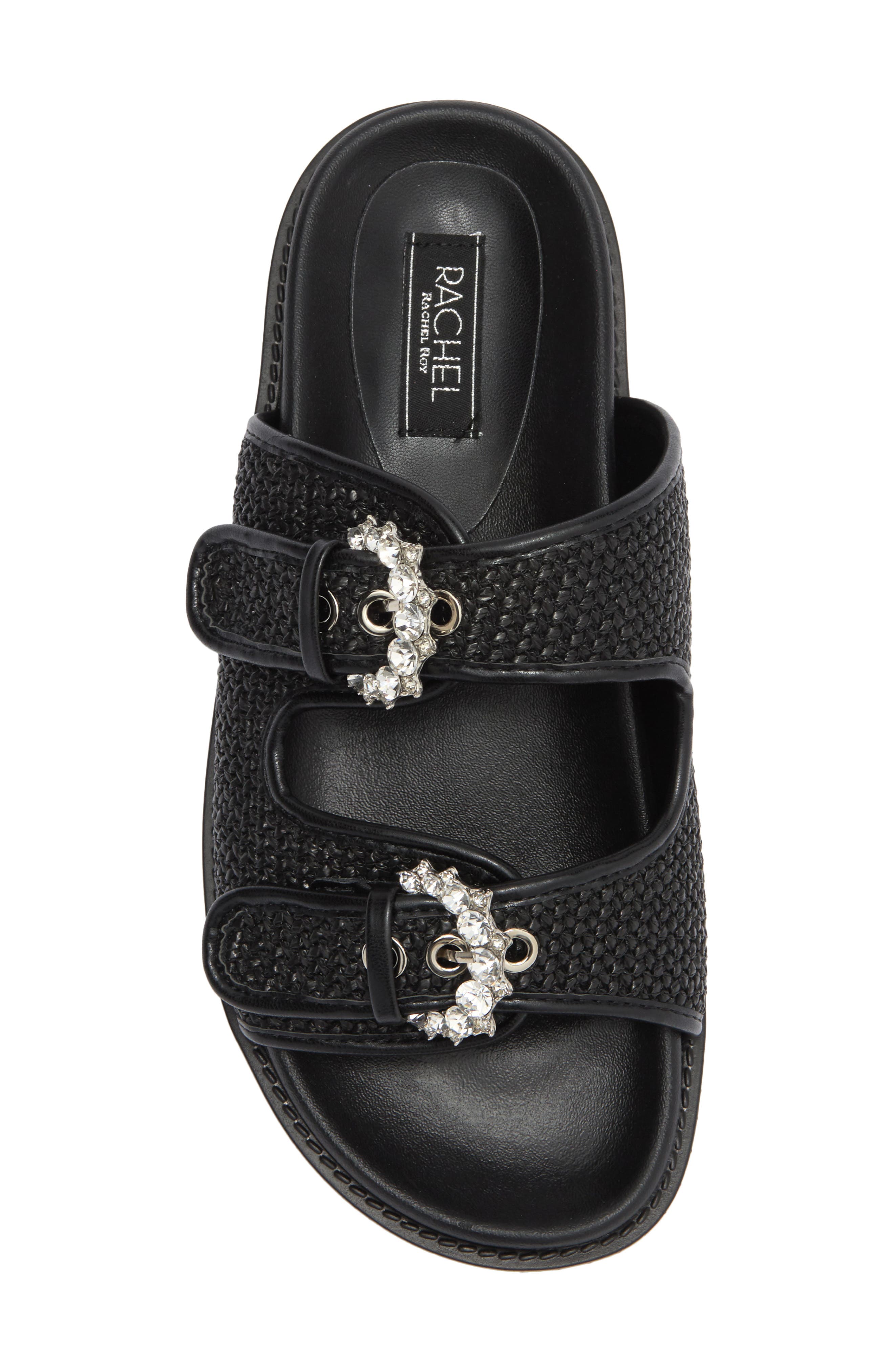 RACHEL Rachel Roy Matcha Crystal Strap Slide Sandal, Alternate, color, 