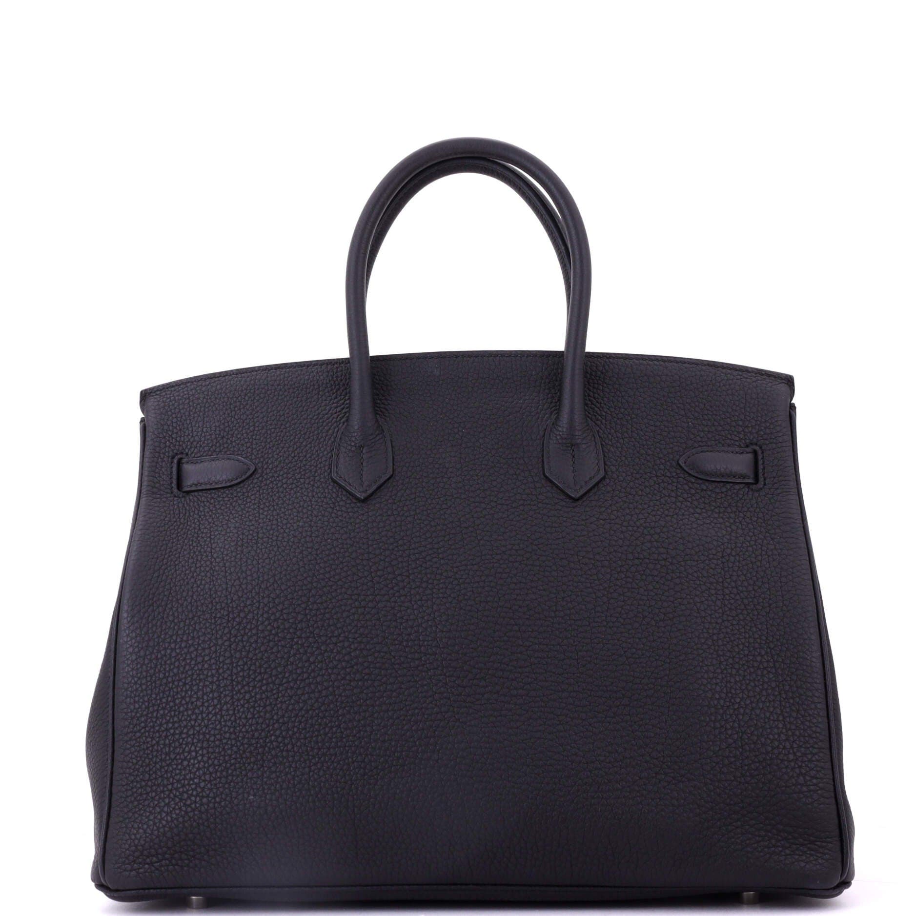 Pre-Owned Hermes Birkin Handbag Black Togo with Palladium Hardware 35, Alternate, color, Noir