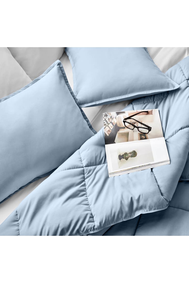 All-Season Down Alternative Comforter Set, Alternate, color, Dusty Blue