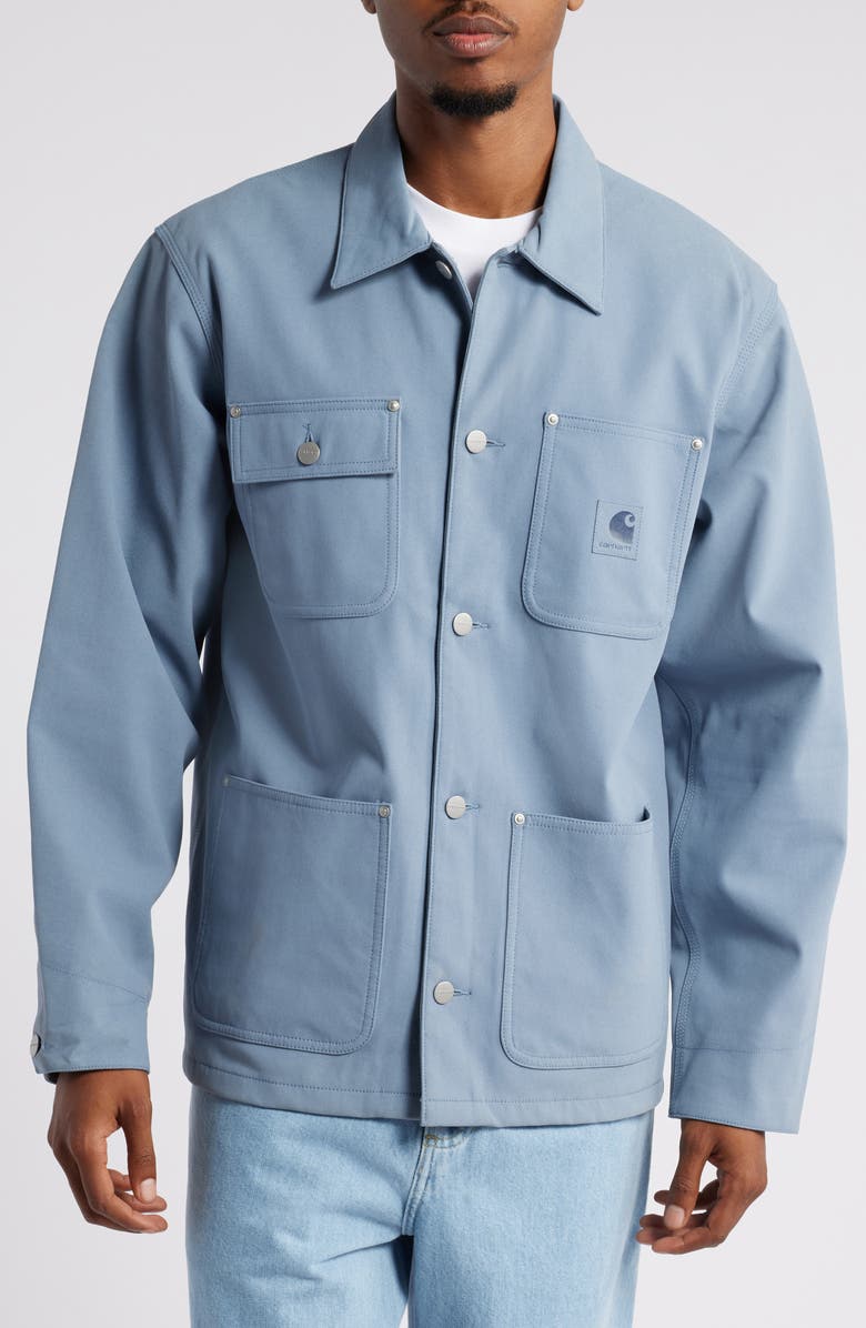 Carhartt Work In Progress Michigan Relaxed Sueded Button-Up Chore Coat, Alternate, color, 