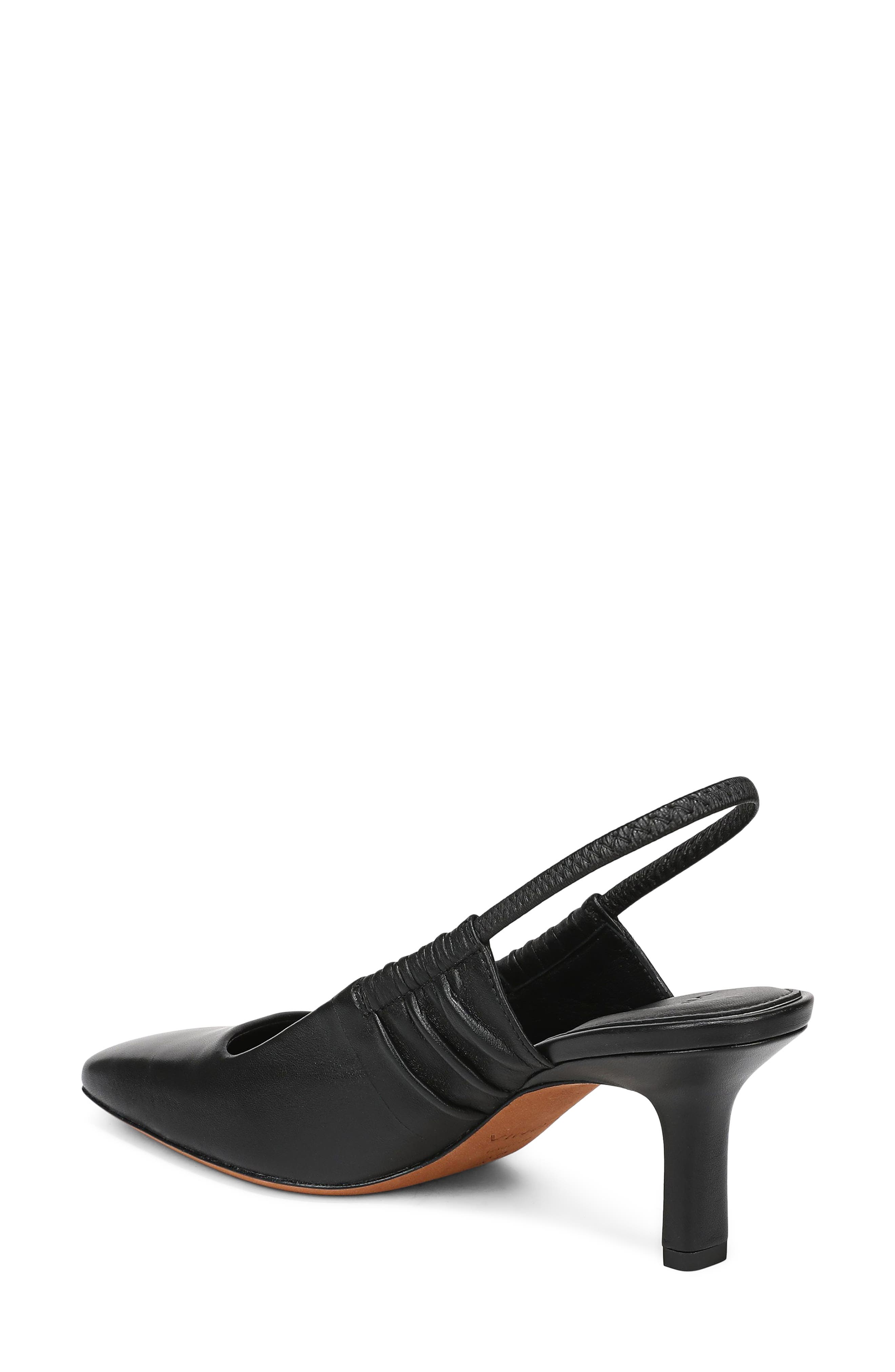 Ven Leather Slingback Pump, Alternate, color, BLACK