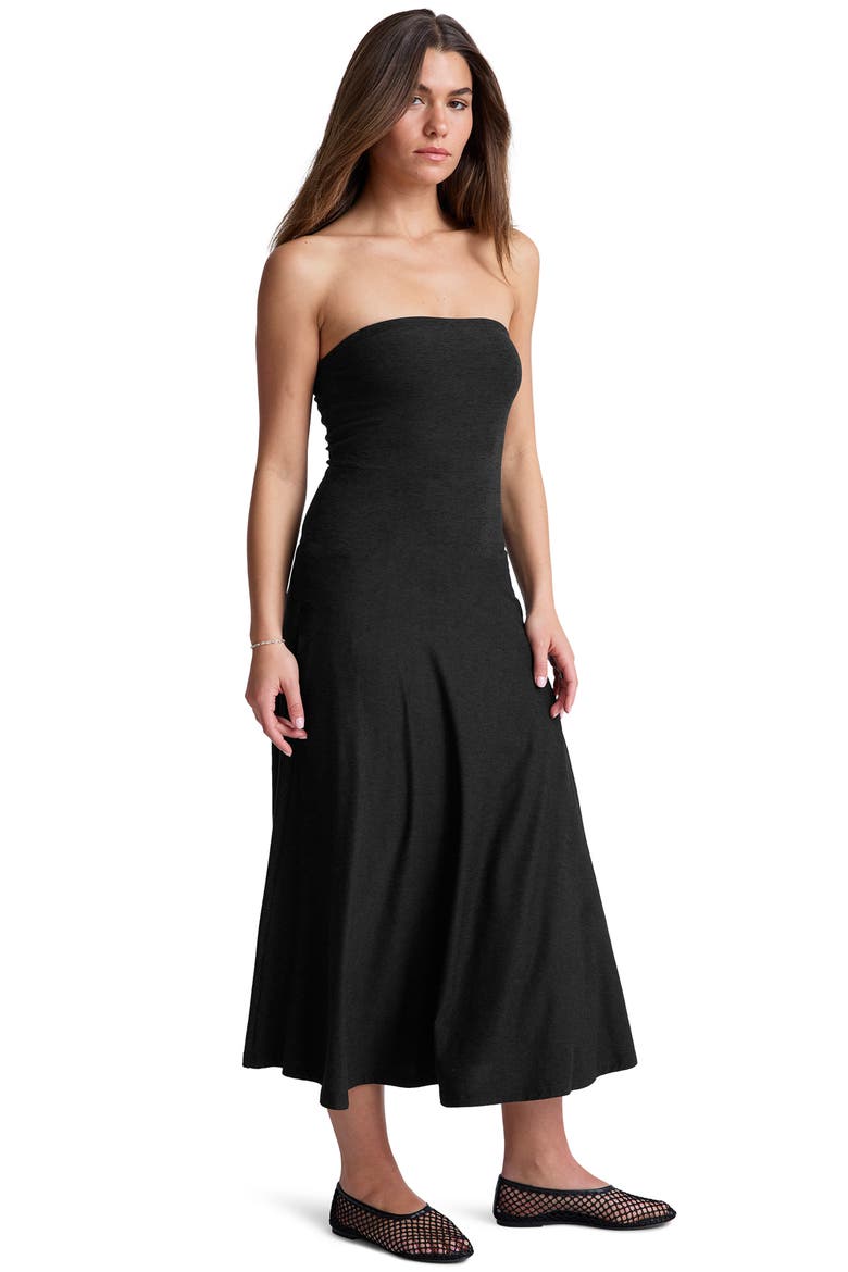 Strapless Maxi Dress, Alternate, color, DARKEST NIGHT