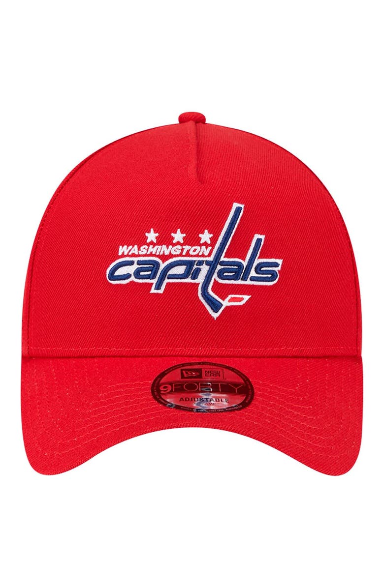 New Era Men's New Era  Red Washington Capitals Core A-Frame 9FORTY Adjustable Hat, Alternate, color, 