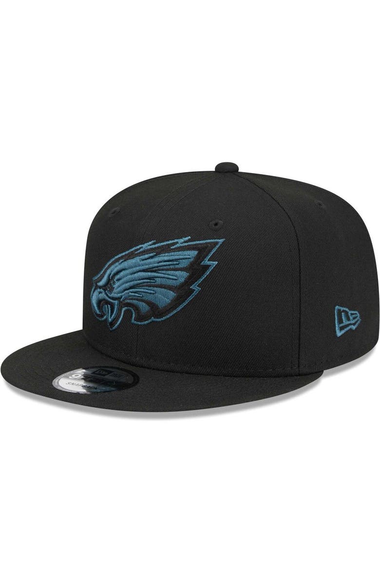 New Era Men's New Era Black Philadelphia Eagles Goth Side Script 9FIFTY Snapback Hat, Alternate, color, 