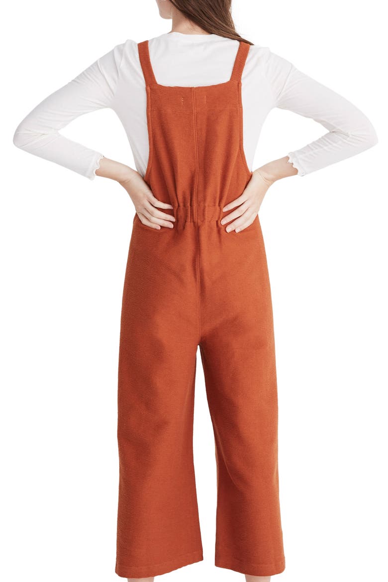Texture & Thread Patch Pocket Overalls, Alternate, color, BURNT CLAY