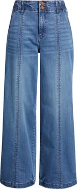 Wit & Wisdom Emma Skyrise Seamed Wide Leg Jeans
